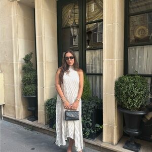 Zara Cream Maxi Dress with Polka Dots